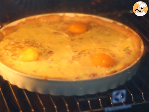 Quiche med ägg och skinka - Beredning steg 6