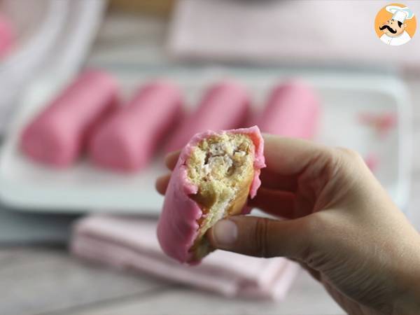 Mini rullar med jordgubbar, Rosa pantrar - Beredning steg 12