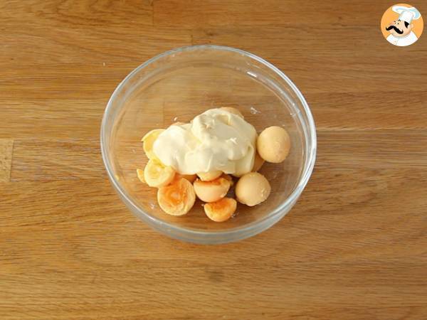 Mimosa-ägg, i 4 olika varianter - Beredning steg 2