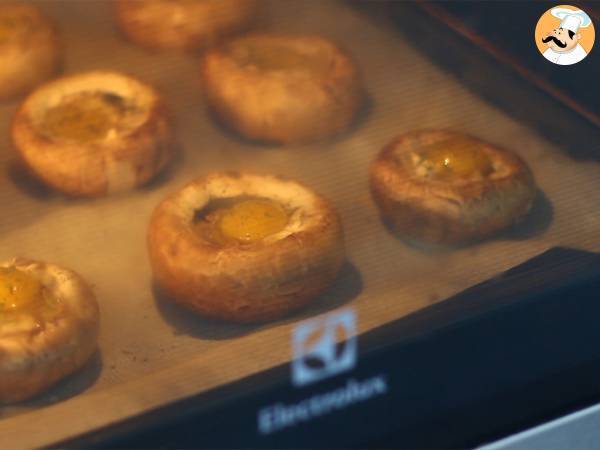 Champinjoner med vaktelägg - Beredning steg 4