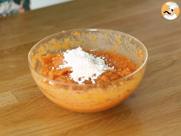 Fondanttårta med sötpotatis och kokos - Beredning steg 3