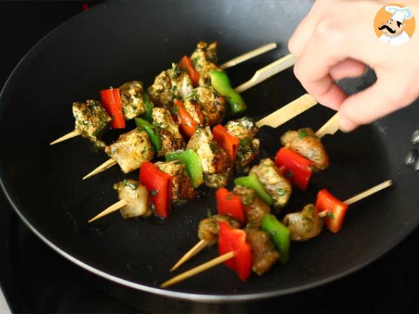 Kebab med kyckling och paprika - Beredning steg 4