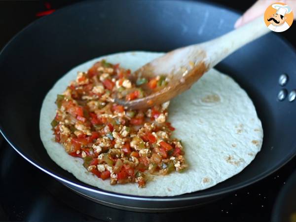 Quesadillas med kyckling och avokado - Beredning steg 4