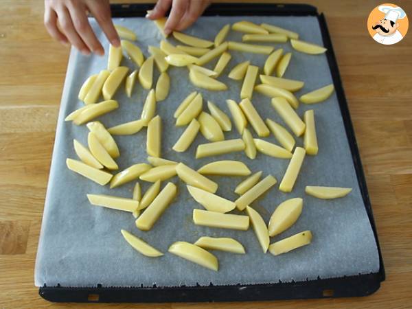 Krispiga ugnsbakade pommes frites - Beredning steg 3