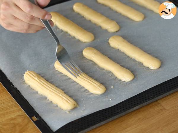 Choklad éclairs (steg-för-steg-instruktioner) - Beredning steg 9