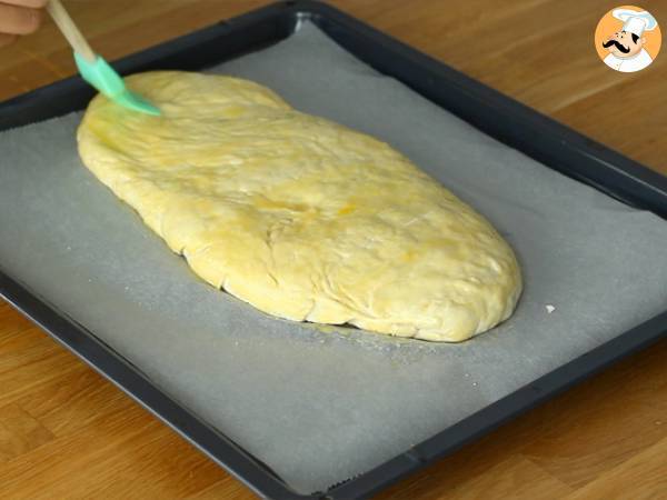 Fougasse med bacon och lök - Beredning steg 7