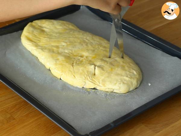 Fougasse med bacon och lök - Beredning steg 8