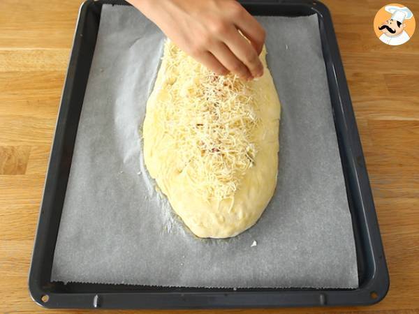 Fougasse med bacon och lök - Beredning steg 9
