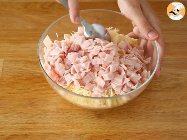 Kroketter med skinka och ost - Beredning steg 1