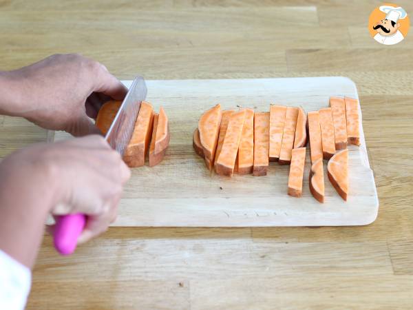 Ugnsbakad sötpotatis med kyckling - Beredning steg 1