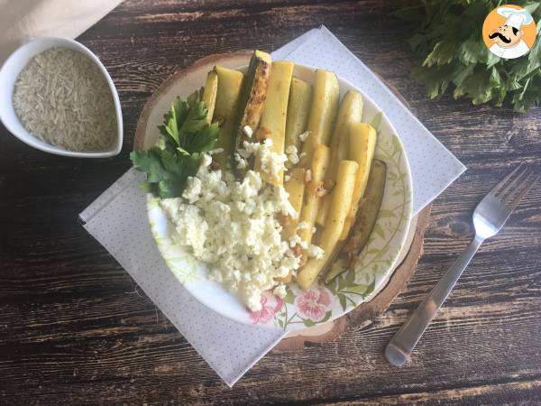 Zucchini med citron och fetaost - Beredning steg 6