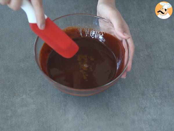 Fondant med choklad och saltad smörkola - Beredning steg 5