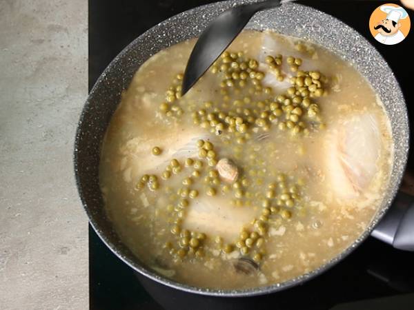 Stuvad kummel med musslor och ärtor - Beredning steg 3