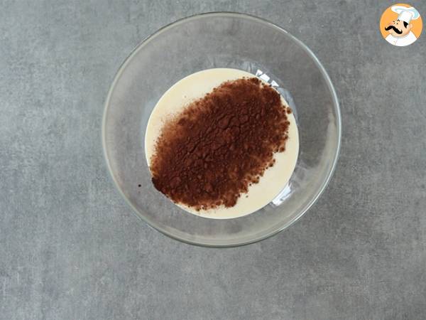 Marmorerade crêpes med vanilj och choklad - Beredning steg 3