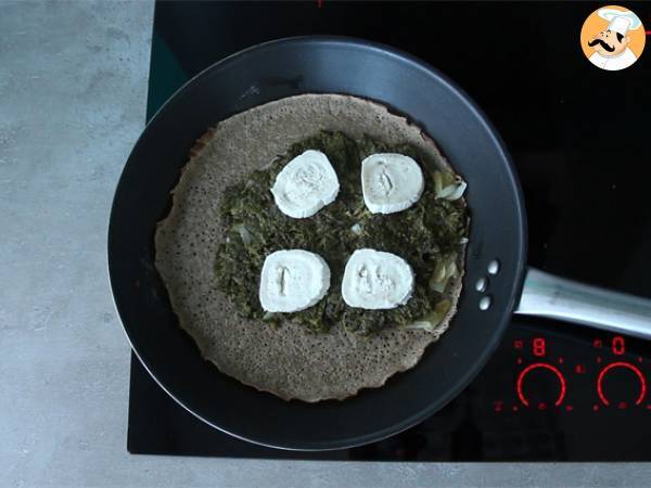 Galette med getost och spenat - Beredning steg 2