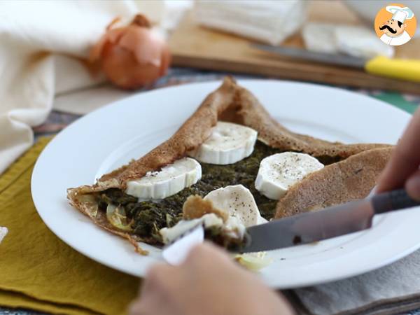 Galette med getost och spenat - Beredning steg 4