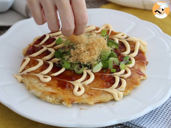 Okonomiyaki - japansk omelett - Beredning steg 6