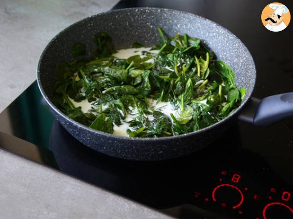 Krämig spenat och ägg - Beredning steg 2