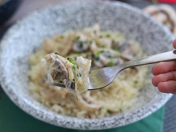 Krämig kyckling med champinjoner - Beredning steg 4