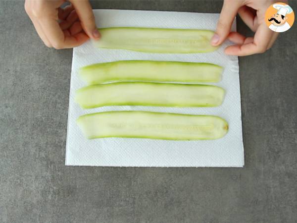 Zucchini lasagne med spenat - Beredning steg 1