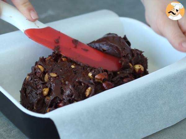 Hasselnötsfudge - Choklad- och hasselnötsrutor - Beredning steg 3