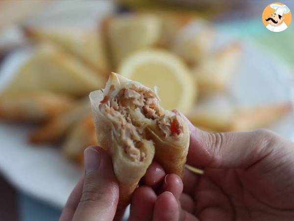 Samoussas med tonfisk och tomat - Beredning steg 5