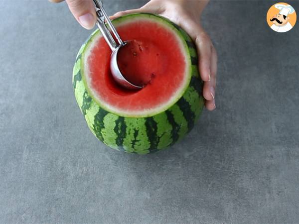 Gin-cocktail med vattenmelon - Beredning steg 1