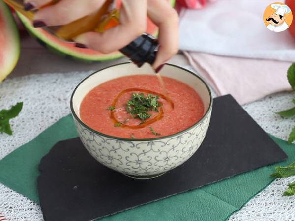Kall vattenmelon- och tomatsoppa - Beredning steg 2