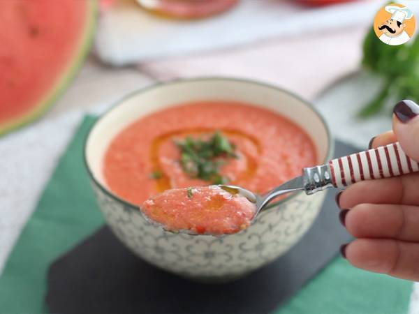 Kall vattenmelon- och tomatsoppa - Beredning steg 3