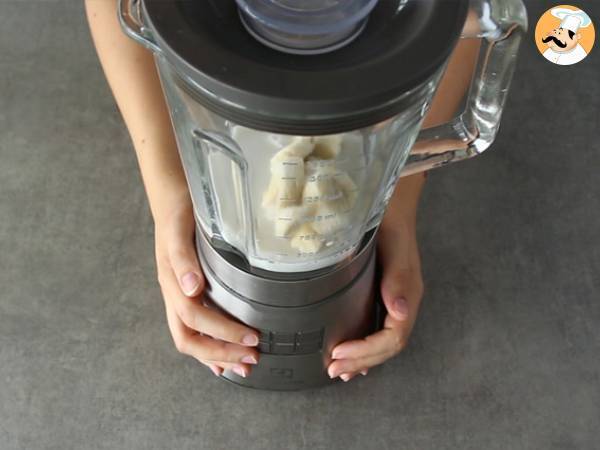 Vegansk bananmilkshake - Beredning steg 2