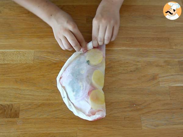 Papillote av torsk - Beredning steg 4