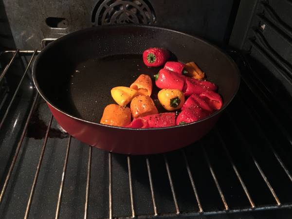 Paprikor fyllda med ricotta - Beredning steg 1
