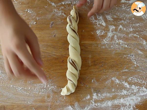 Flätade bullar med Nutella - Beredning steg 4
