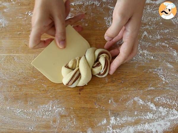 Flätade bullar med Nutella - Beredning steg 5