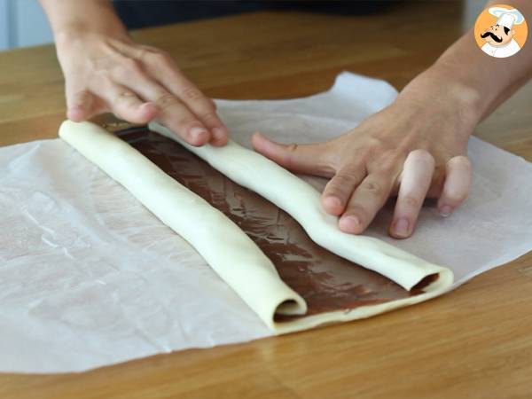Smördegspalmer med nutella - Beredning steg 2
