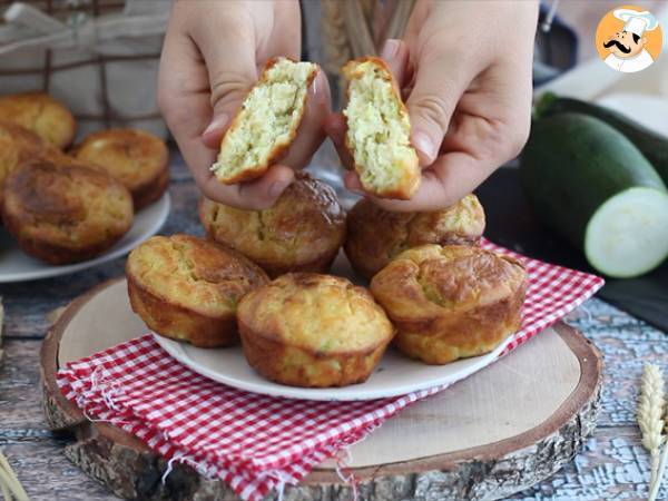 Muffins med zucchini och getost - Beredning steg 4