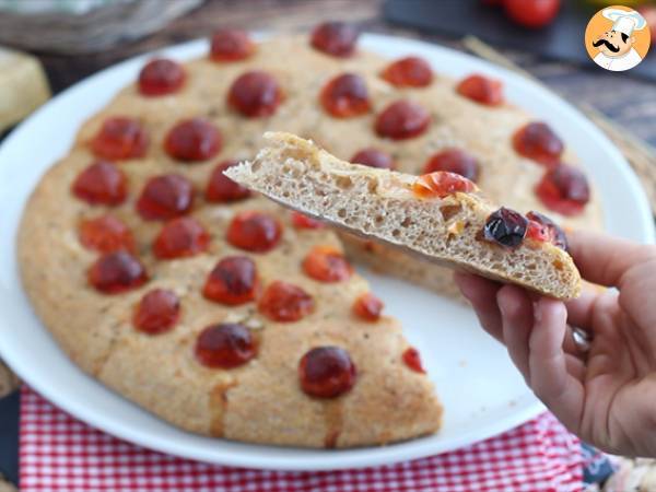 Focaccia med körsbärstomater - Beredning steg 6