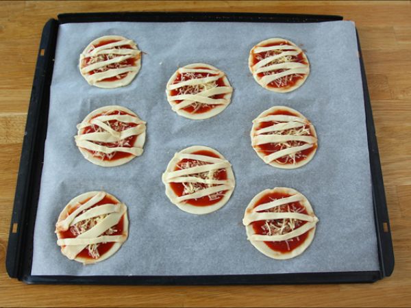 Mumiepizzor med smördeg - Beredning steg 4
