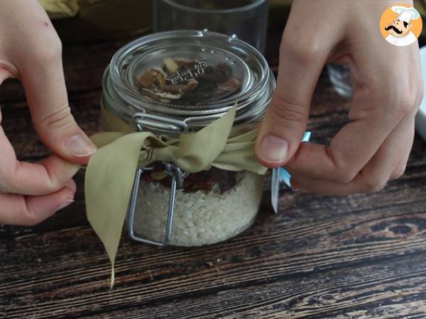 Kit för risotto med svamp och soltorkade tomater - Beredning steg 2