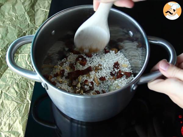 Kit för risotto med svamp och soltorkade tomater - Beredning steg 3