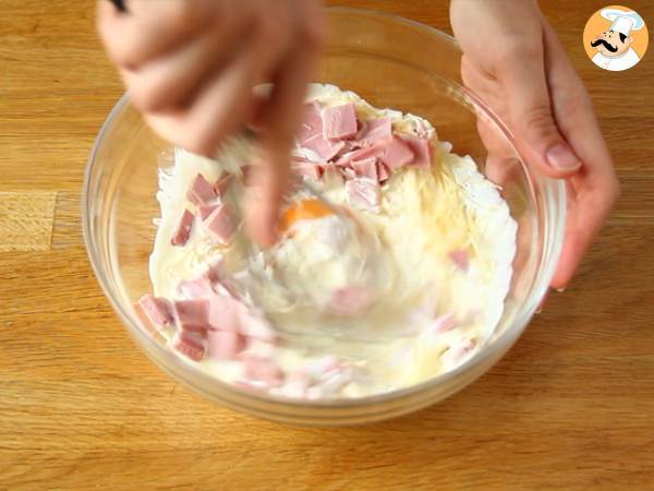 Pastagratäng med skinka och ost - Beredning steg 2
