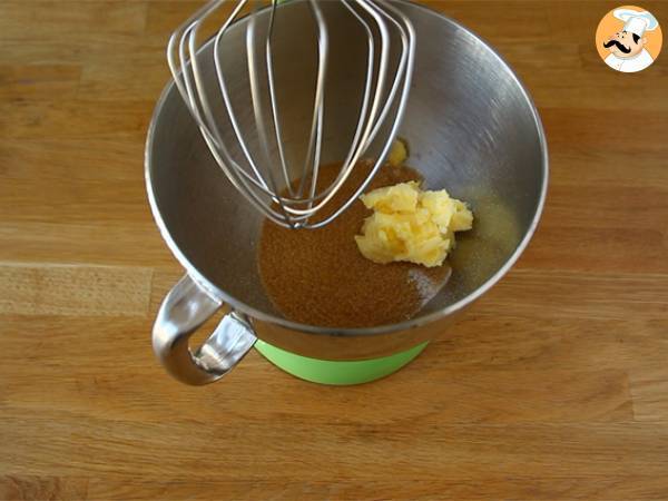 Citron- och havregrynsbrownie med citronglasyr - Beredning steg 1