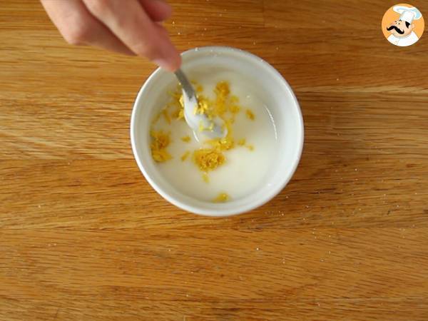 Citron- och havregrynsbrownie med citronglasyr - Beredning steg 5