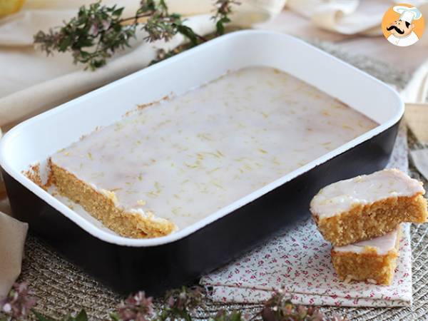 Citron- och havregrynsbrownie med citronglasyr - Beredning steg 7