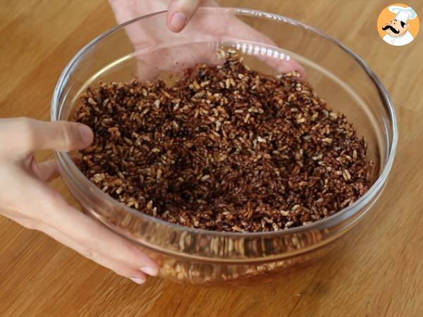 Flingor med choklad och puffat ris. Kokosnötspuffar - Beredning steg 4