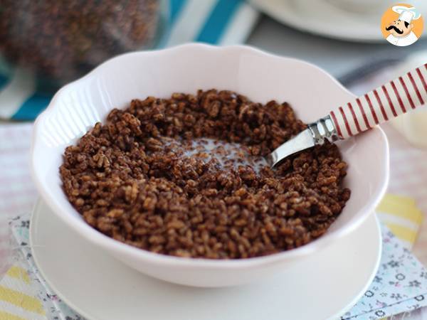 Flingor med choklad och puffat ris. Kokosnötspuffar - Beredning steg 6