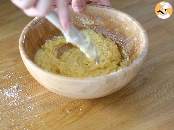 Äppel- och mandeltårta (Tarte normande) - Beredning steg 2