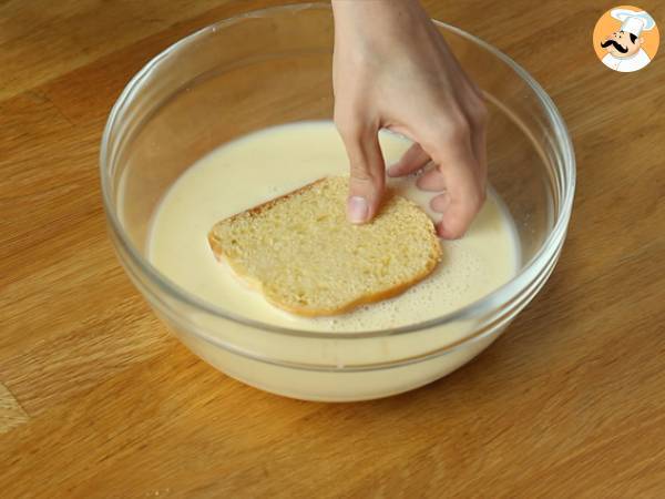 Cheesecake och franska toaststänger (cheesecake-stänger med fransk toast) - Beredning steg 3