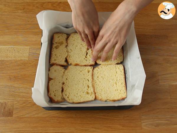 Cheesecake och franska toaststänger (cheesecake-stänger med fransk toast) - Beredning steg 4