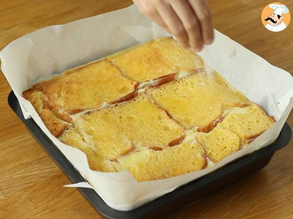Cheesecake och franska toaststänger (cheesecake-stänger med fransk toast) - Beredning steg 7